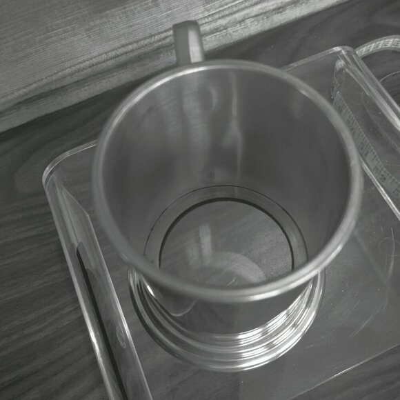 Pewter Glass Bottom Tankard Drink to your health. Holds 12 oz - Picture 5 of 8